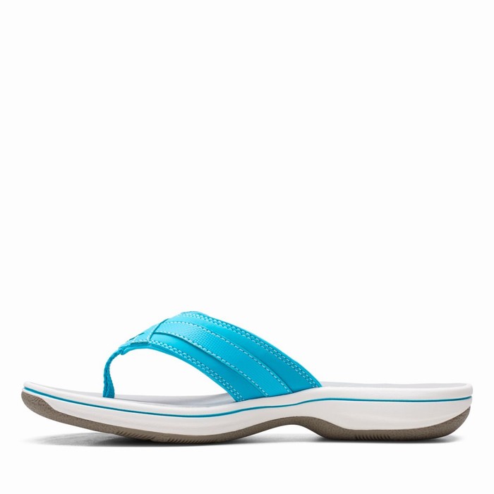 Sandales Clarks Breeze Sea Femme Turquoise Clair | 5PEG0YYO