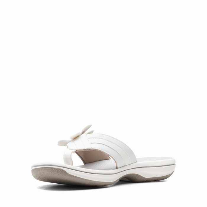 Sandales Clarks Brinkley Flora Femme Blanche | GYNJGPVI