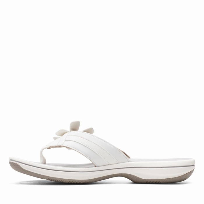 Sandales Clarks Brinkley Flora Femme Blanche | GYNJGPVI