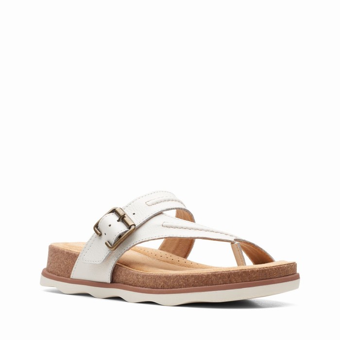 Sandales Clarks Brynn Madi Femme Blanche | WHCNEH9T