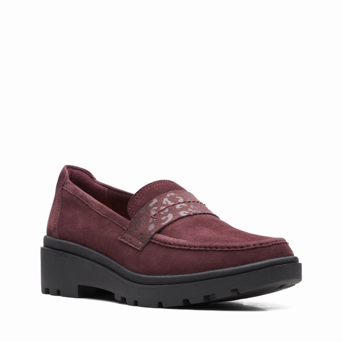 Sandales Clarks Calla Ease Femme Bordeaux | 9MHF40KS