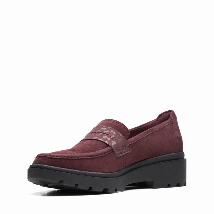 Sandales Clarks Calla Ease Femme Bordeaux | 9MHF40KS