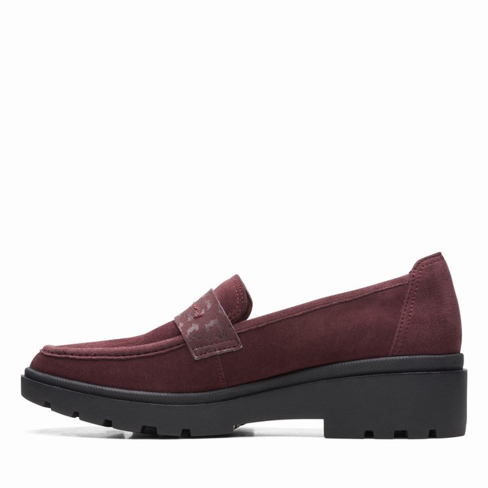 Sandales Clarks Calla Ease Femme Bordeaux | 9MHF40KS