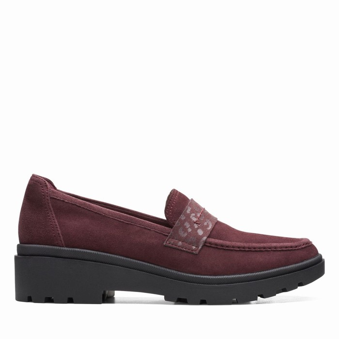 Sandales Clarks Calla Ease Femme Bordeaux | 9MHF40KS