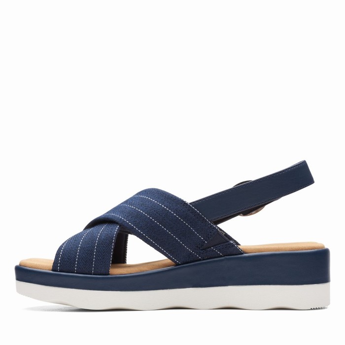 Sandales Clarks Clara Cove Femme Bleu Marine | HROESAWE