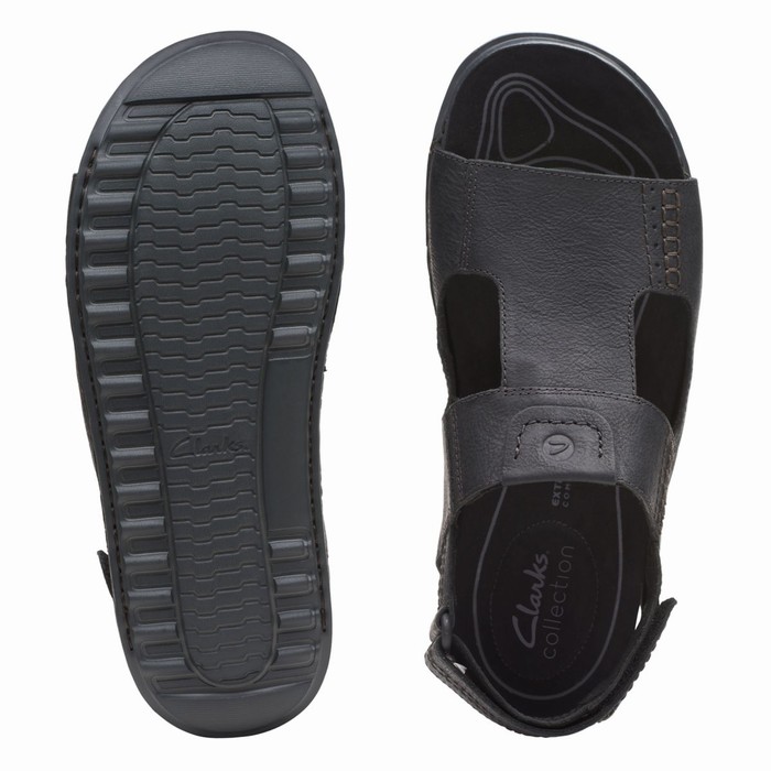 Sandales Clarks Crestview Bay Homme Noir | I4L8UFAK