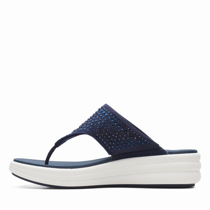 Sandales Clarks Drift Jaunt Femme Bleu Marine | CYT09MSI