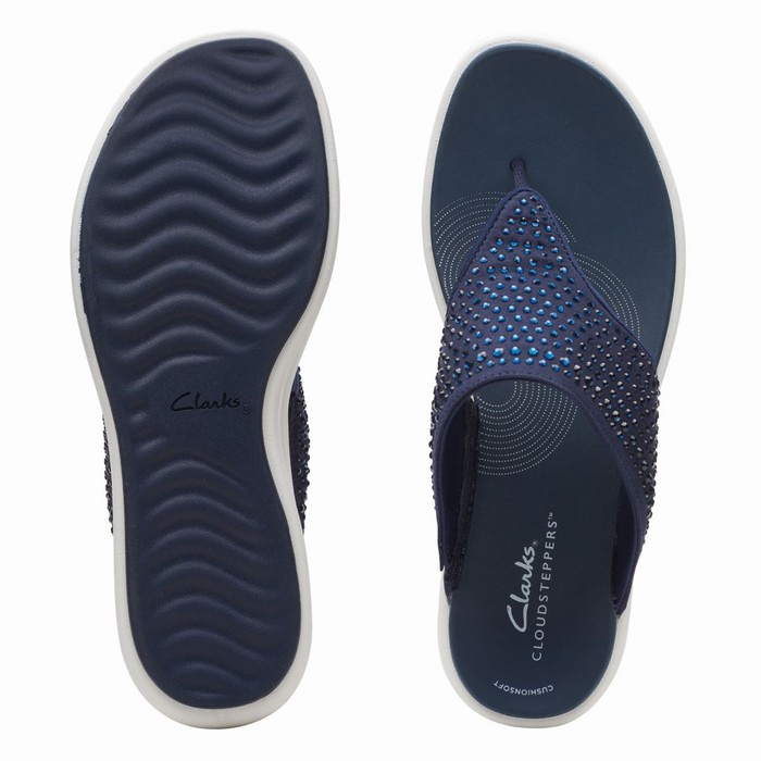 Sandales Clarks Drift Jaunt Femme Bleu Marine | CYT09MSI