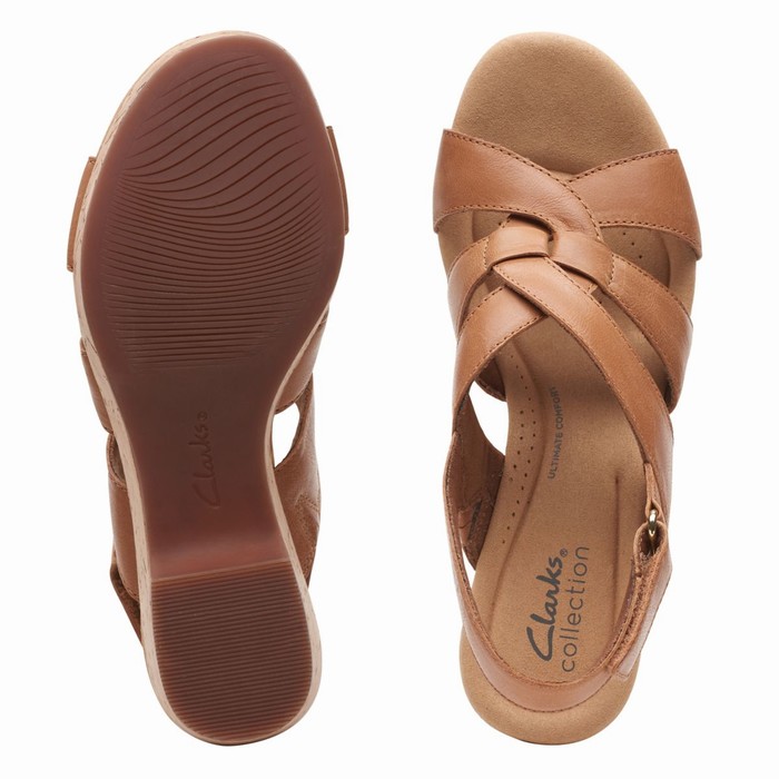 Sandales Clarks Giselle Beach Femme Marron | PEQFADBZ