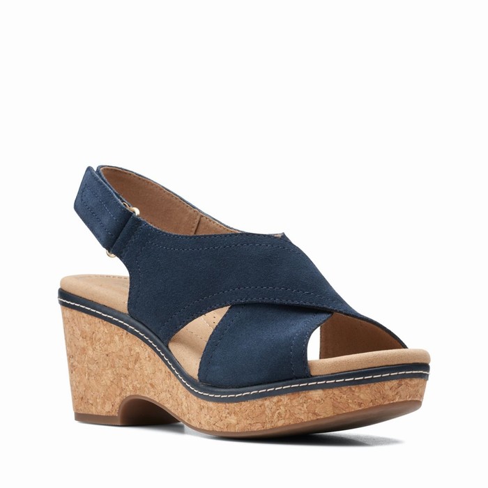 Sandales Clarks Giselle Cove Femme Bleu Marine | DK1DBWCF