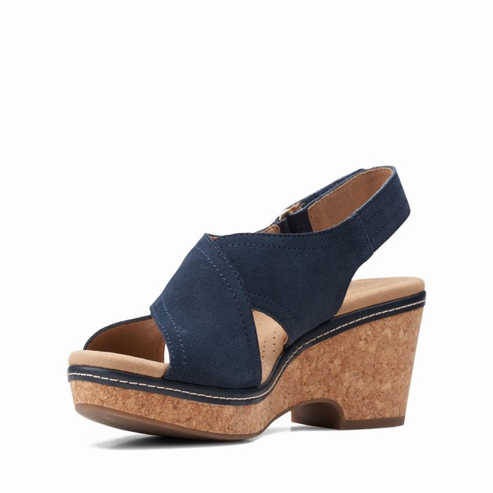 Sandales Clarks Giselle Cove Femme Bleu Marine | DK1DBWCF