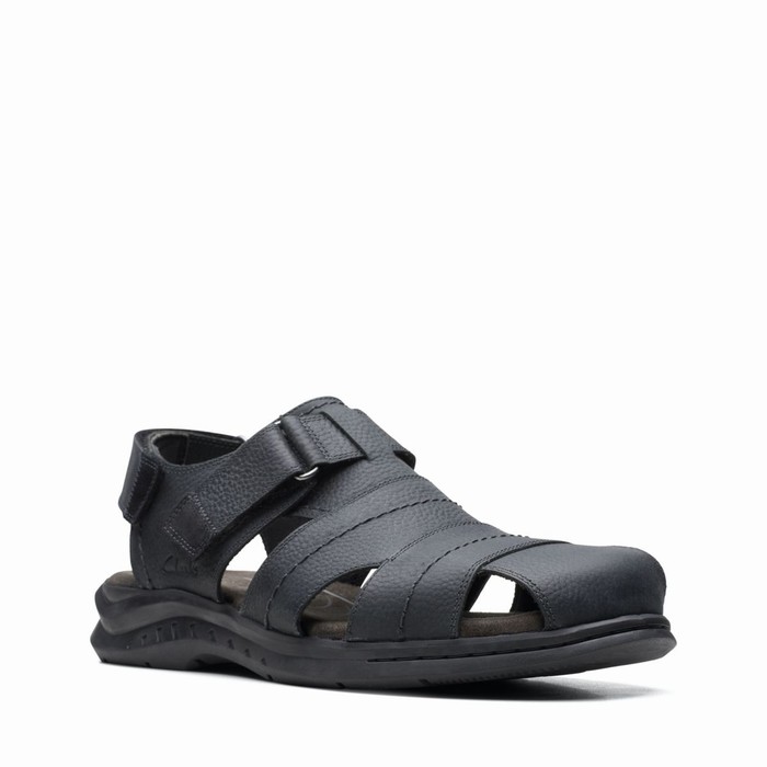 Sandales Clarks Hapsford Cove Homme Noir | 8WY2DTNK