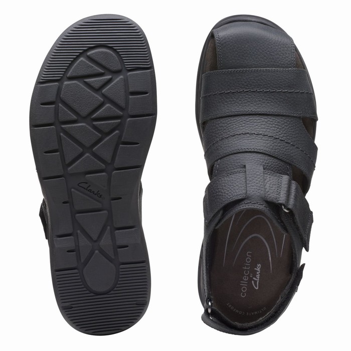 Sandales Clarks Hapsford Cove Homme Noir | 8WY2DTNK