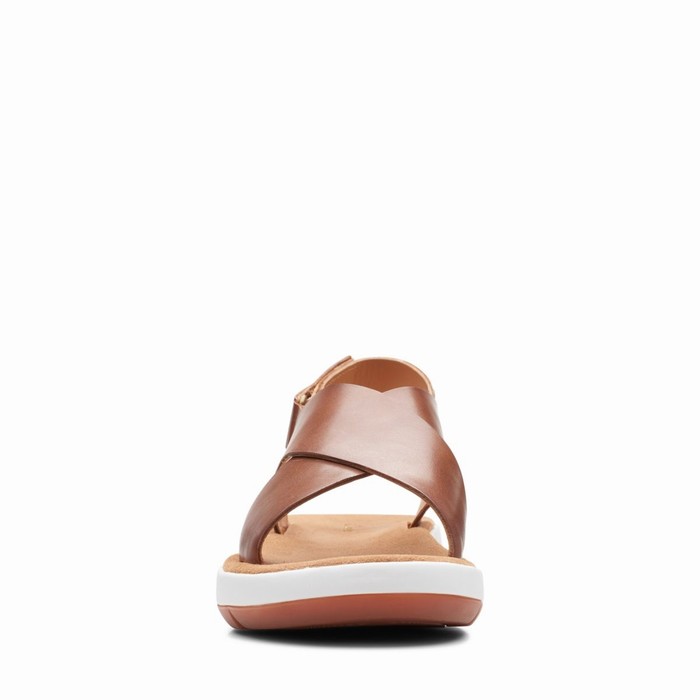 Sandales Clarks Jemsa Cross Femme Marron Foncé | XRIXGLFD