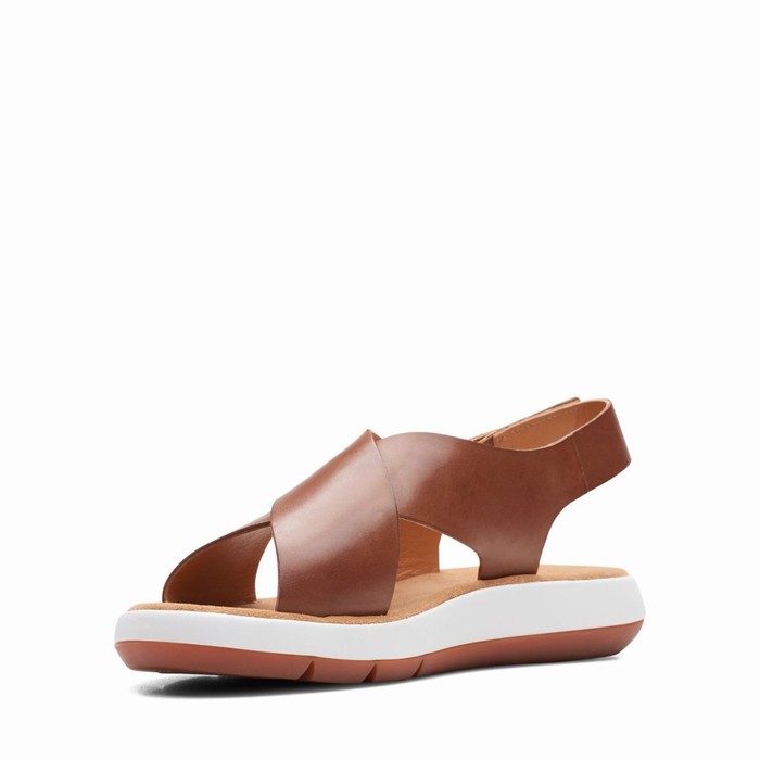 Sandales Clarks Jemsa Cross Femme Marron Foncé | XRIXGLFD