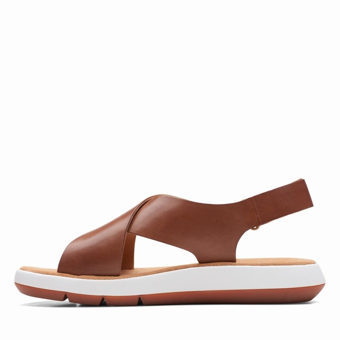 Sandales Clarks Jemsa Cross Femme Marron Foncé | XRIXGLFD