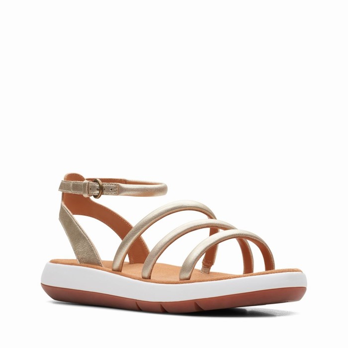 Sandales Clarks Jemsa Style Femme Doré Metal | Q9HNWAZC