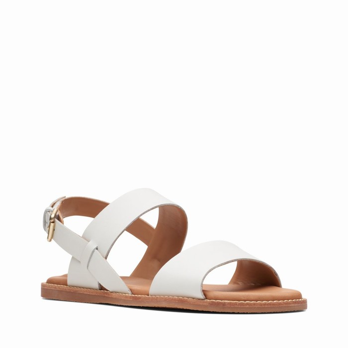 Sandales Clarks Karsea Brides Femme Blanche | GSUJHTVH