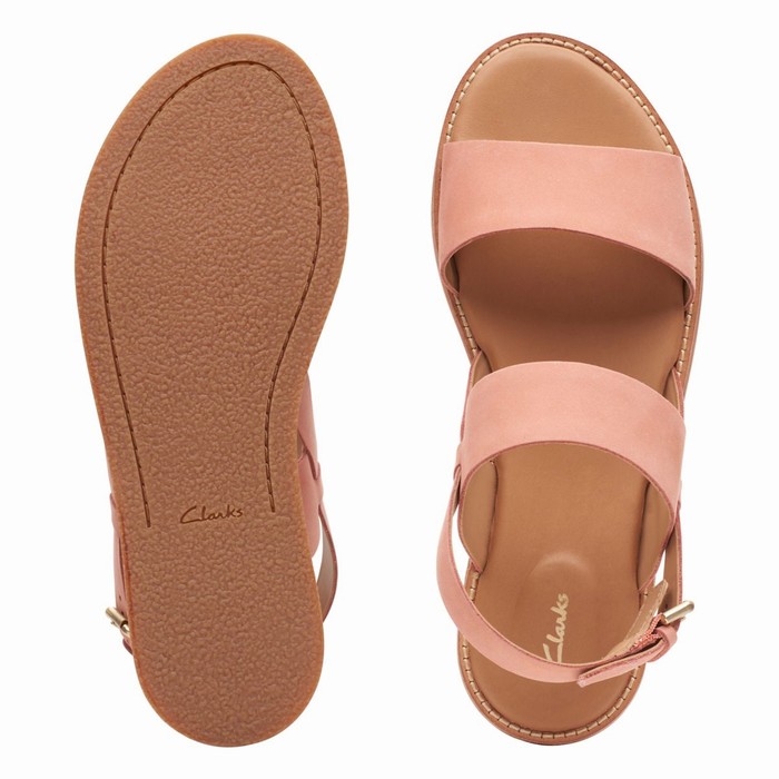 Sandales Clarks Karsea Brides Femme Corail Clair | RZQLNAOH