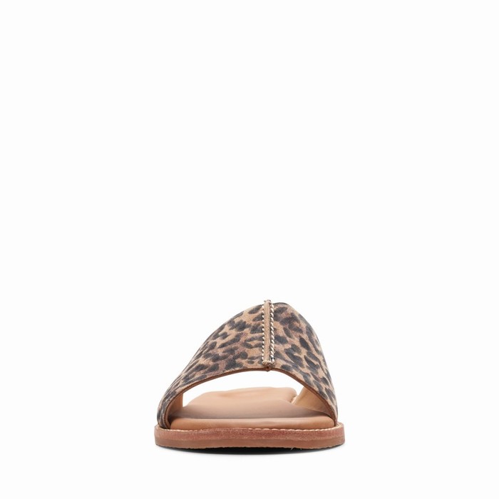 Sandales Clarks Karsea Mule Femme Leopard | P3L0HONU