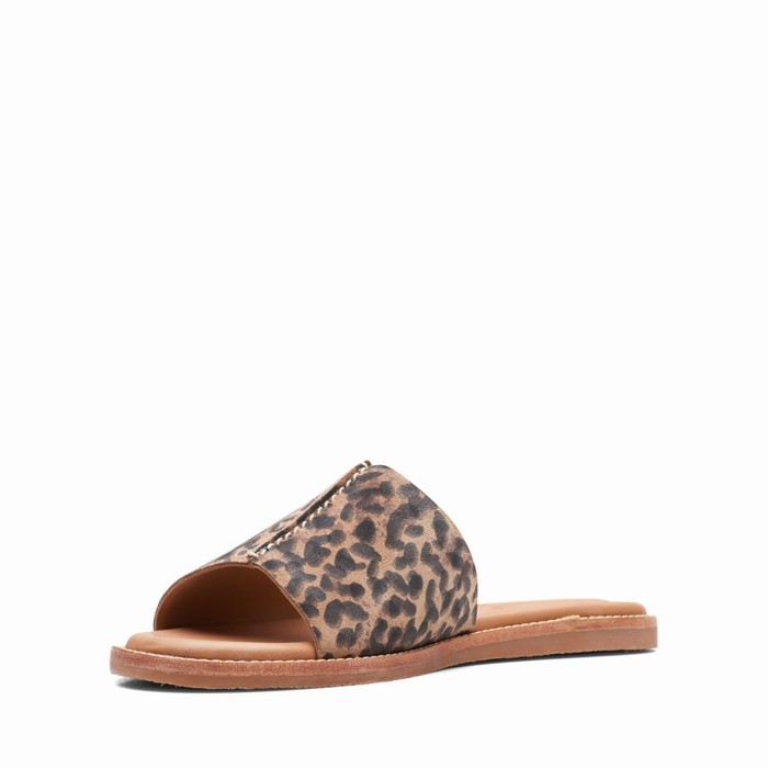 Sandales Clarks Karsea Mule Femme Leopard | P3L0HONU