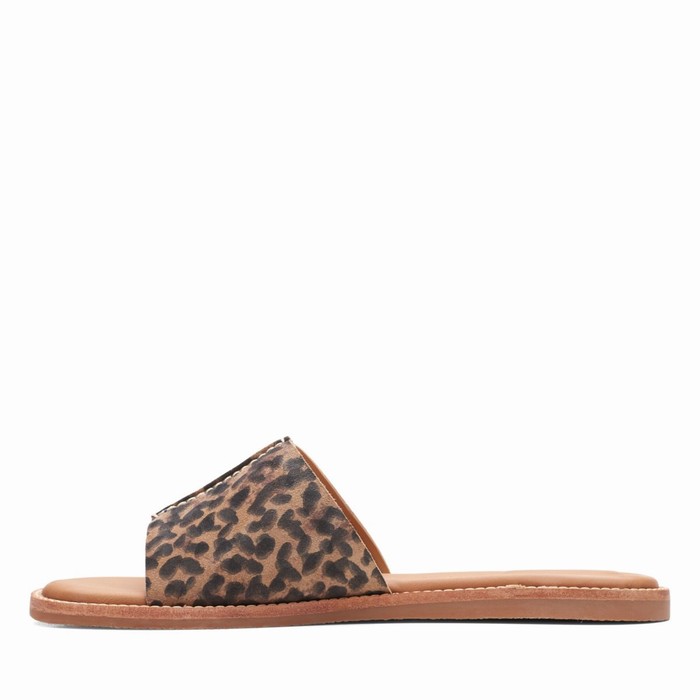 Sandales Clarks Karsea Mule Femme Leopard | P3L0HONU