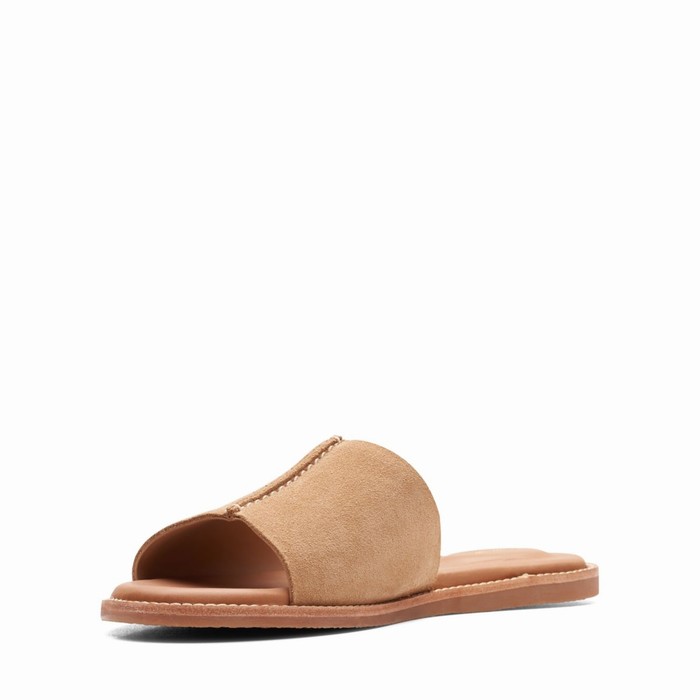 Sandales Clarks Karsea Mule Femme Marron Clair | KINBDM9S