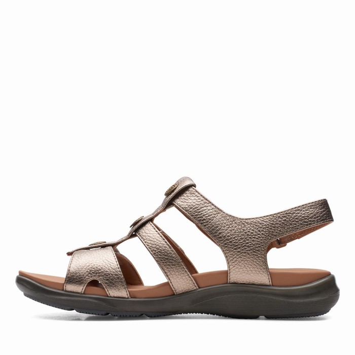 Sandales Clarks Kylyn Step Femme Doré Metal | KFMOPQAJ