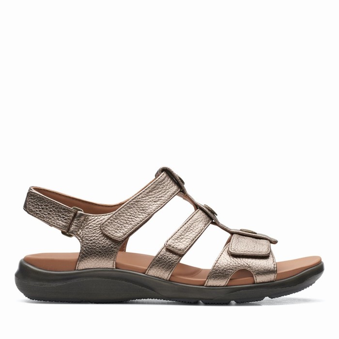 Sandales Clarks Kylyn Step Femme Doré Metal | KFMOPQAJ