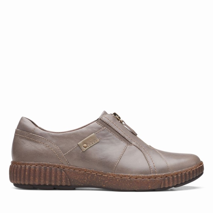 Sandales Clarks Magnolia Zip Femme Grise | H157RAW2