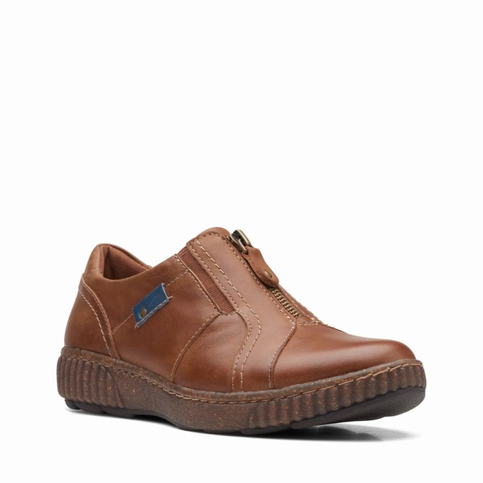 Sandales Clarks Magnolia Zip Femme Marron Foncé | LFTIGPCX