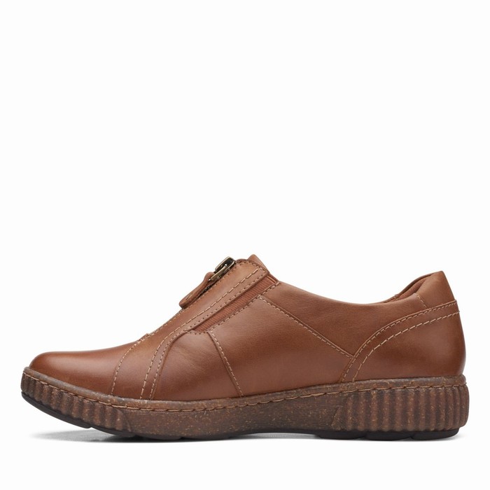 Sandales Clarks Magnolia Zip Femme Marron Foncé | LFTIGPCX