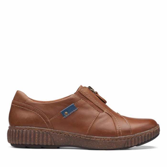 Sandales Clarks Magnolia Zip Femme Marron Foncé | LFTIGPCX