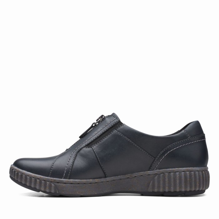 Sandales Clarks Magnolia Zip Femme Noir | HCQ3XTUS