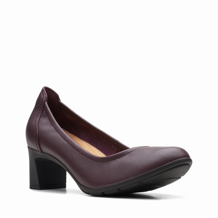 Sandales Clarks Neiley Pearl Femme Bordeaux | ZBQ86TDT