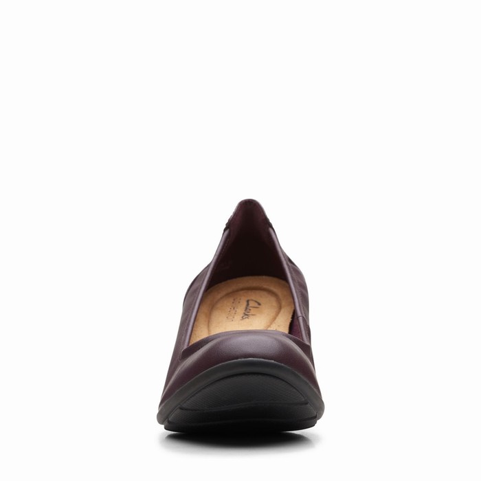 Sandales Clarks Neiley Pearl Femme Bordeaux | ZBQ86TDT