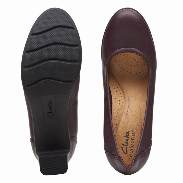 Sandales Clarks Neiley Pearl Femme Bordeaux | ZBQ86TDT