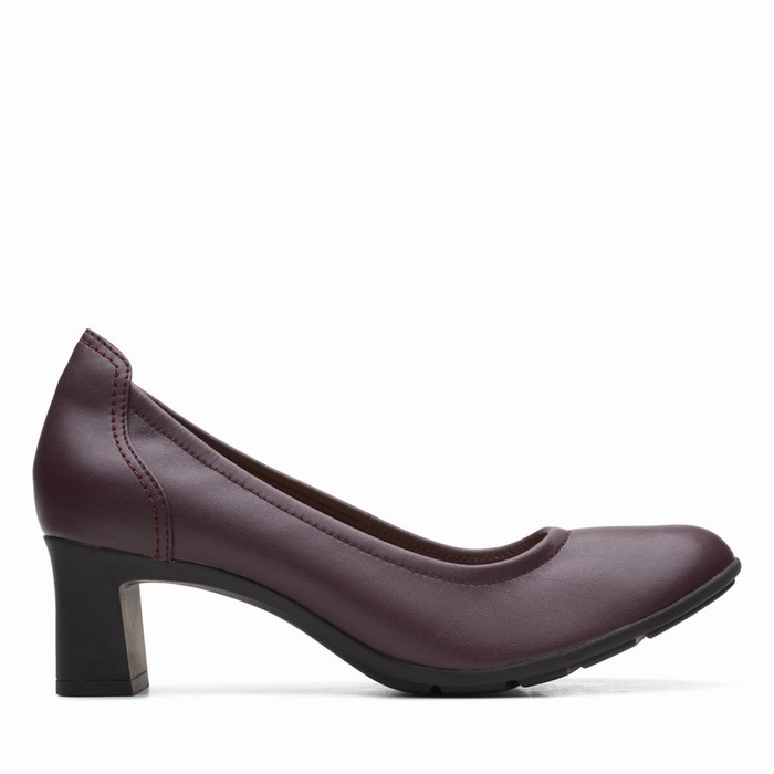 Sandales Clarks Neiley Pearl Femme Bordeaux | ZBQ86TDT