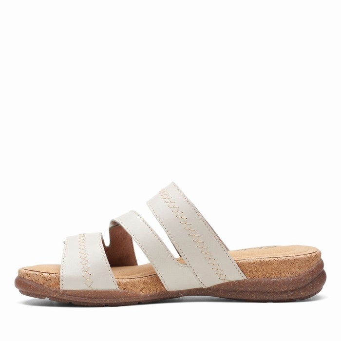 Sandales Clarks Roseville Bay Femme Blanche | YRXLLZI9