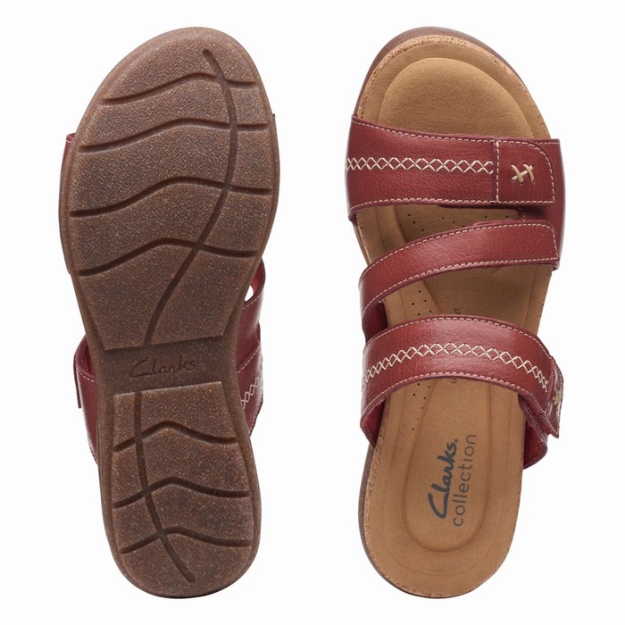 Sandales Clarks Roseville Bay Femme Rouge | IKL2HBBE