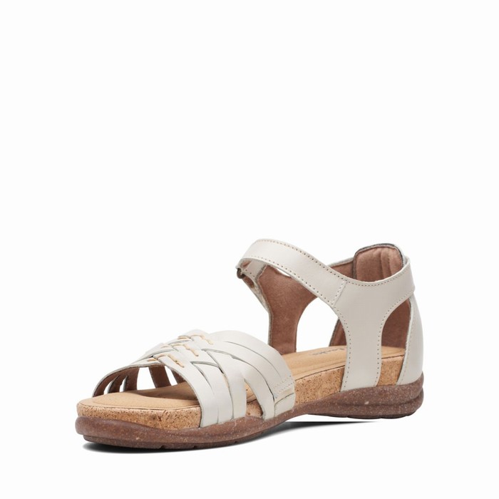 Sandales Clarks Roseville Cove Femme Blanche | G54AC6M1