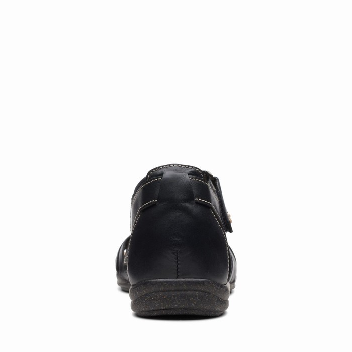 Sandales Clarks Roseville Cove Femme Noir | HS3WEIJ9