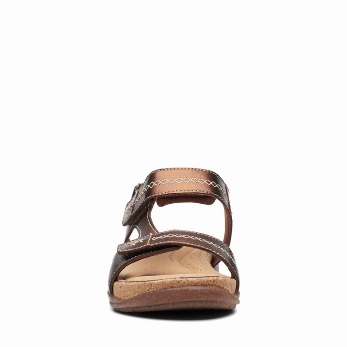 Sandales Clarks Roseville Mae Femme Metal | IJSDE9O5