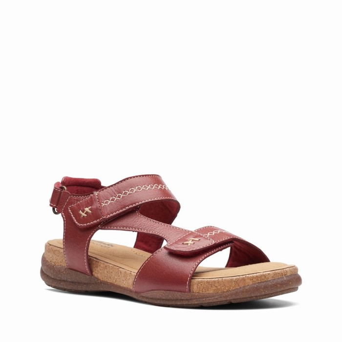 Sandales Clarks Roseville Mae Femme Rouge | 9TGYLD6B