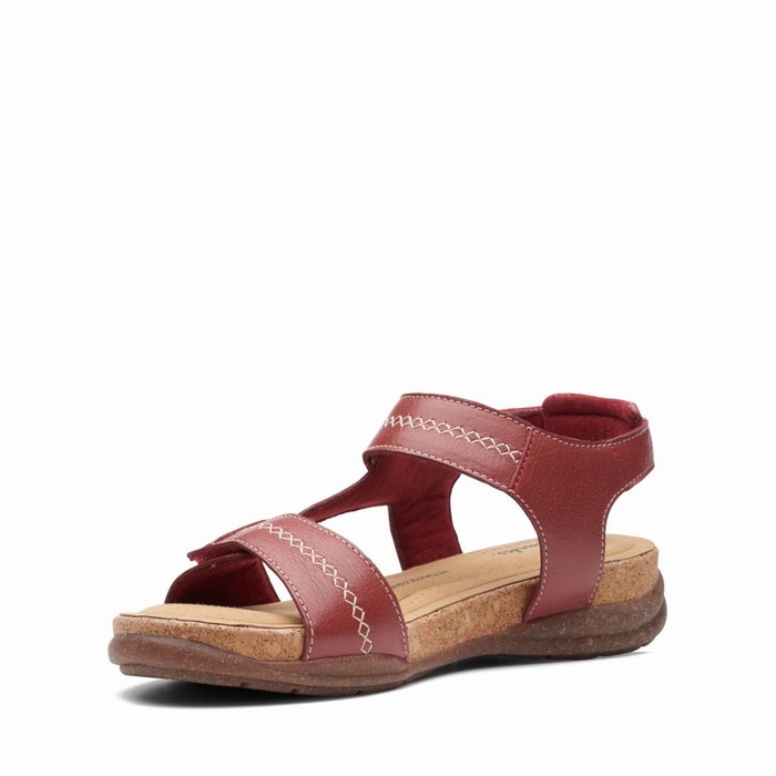 Sandales Clarks Roseville Mae Femme Rouge | 9TGYLD6B