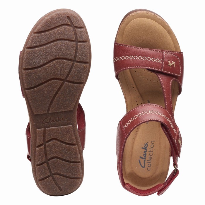 Sandales Clarks Roseville Mae Femme Rouge | 9TGYLD6B