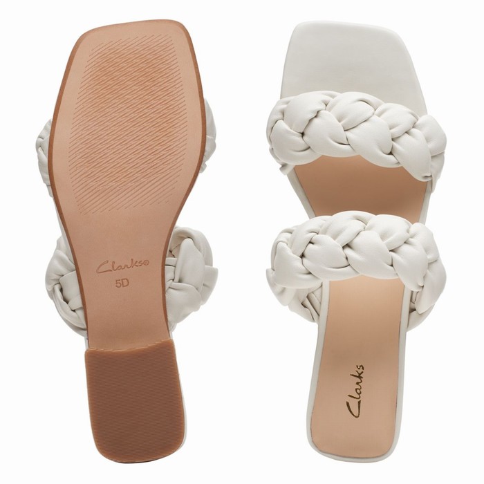 Sandales Clarks Seren 25 Braid Femme Blanche | C78QORPH