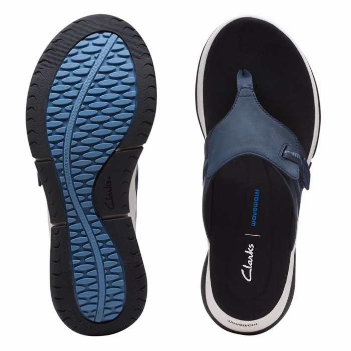 Sandales Clarks Wave 2.0 Sea. Femme Bleu Marine | CGEBVFVG