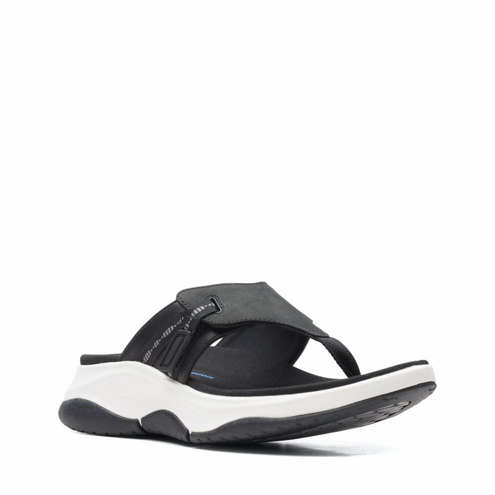 Sandales Clarks Wave 2.0 Sea. Femme Noir | CVS8XHGH