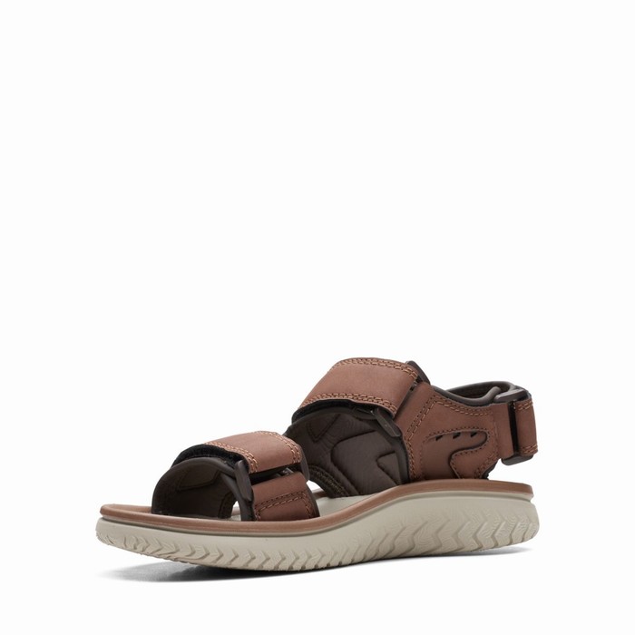 Sandales Clarks Wesley Bay Homme Marron | BRIEAN7E